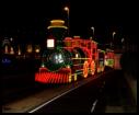 One of the speciality trams used during the illumination season taking visitors on special tours.