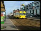 One of the many trams that are in everyday service in Blackpool.